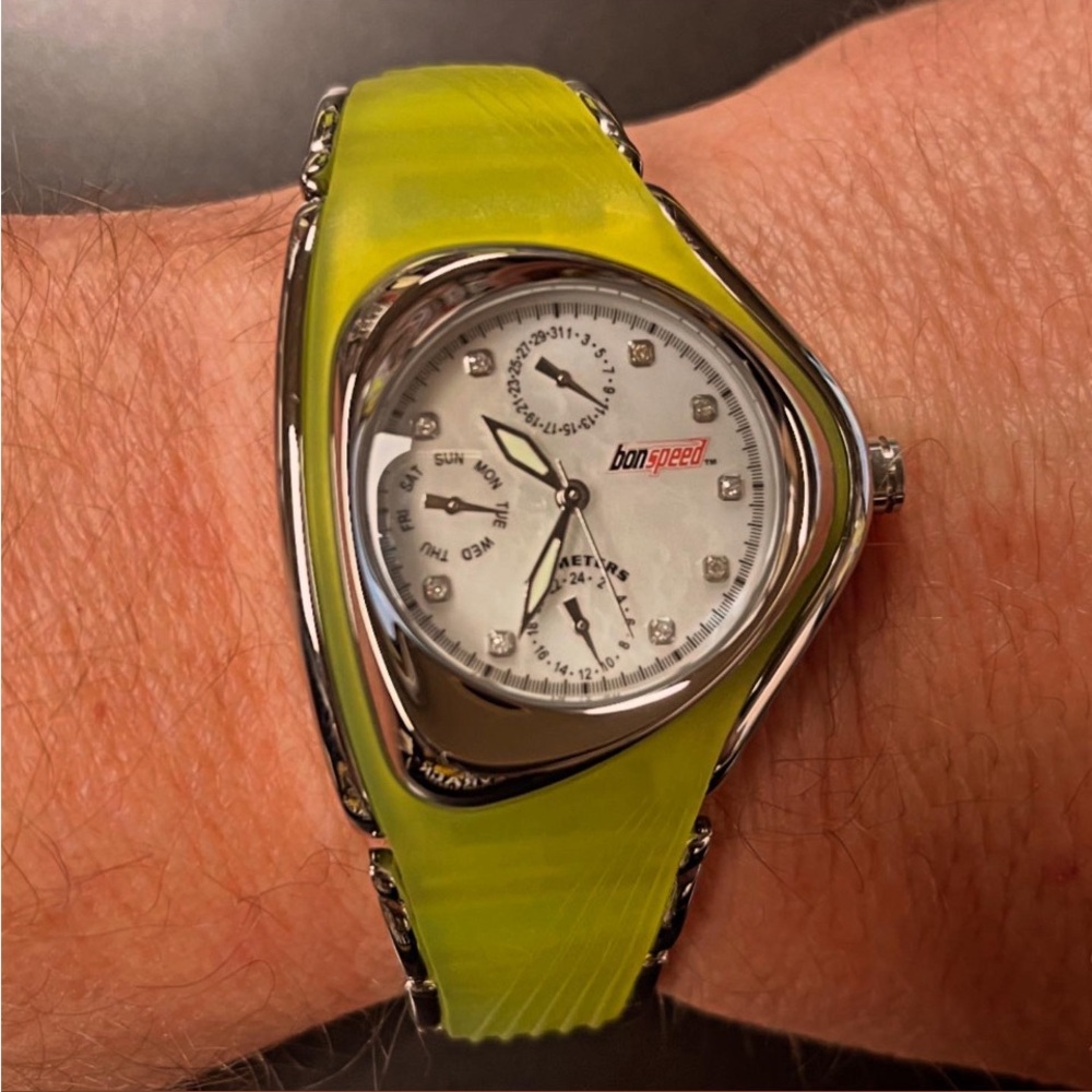 Bonspeed Camber Watch 38mm Rubber Strap MOP Diamond Dial pay Jeweler Wholesale